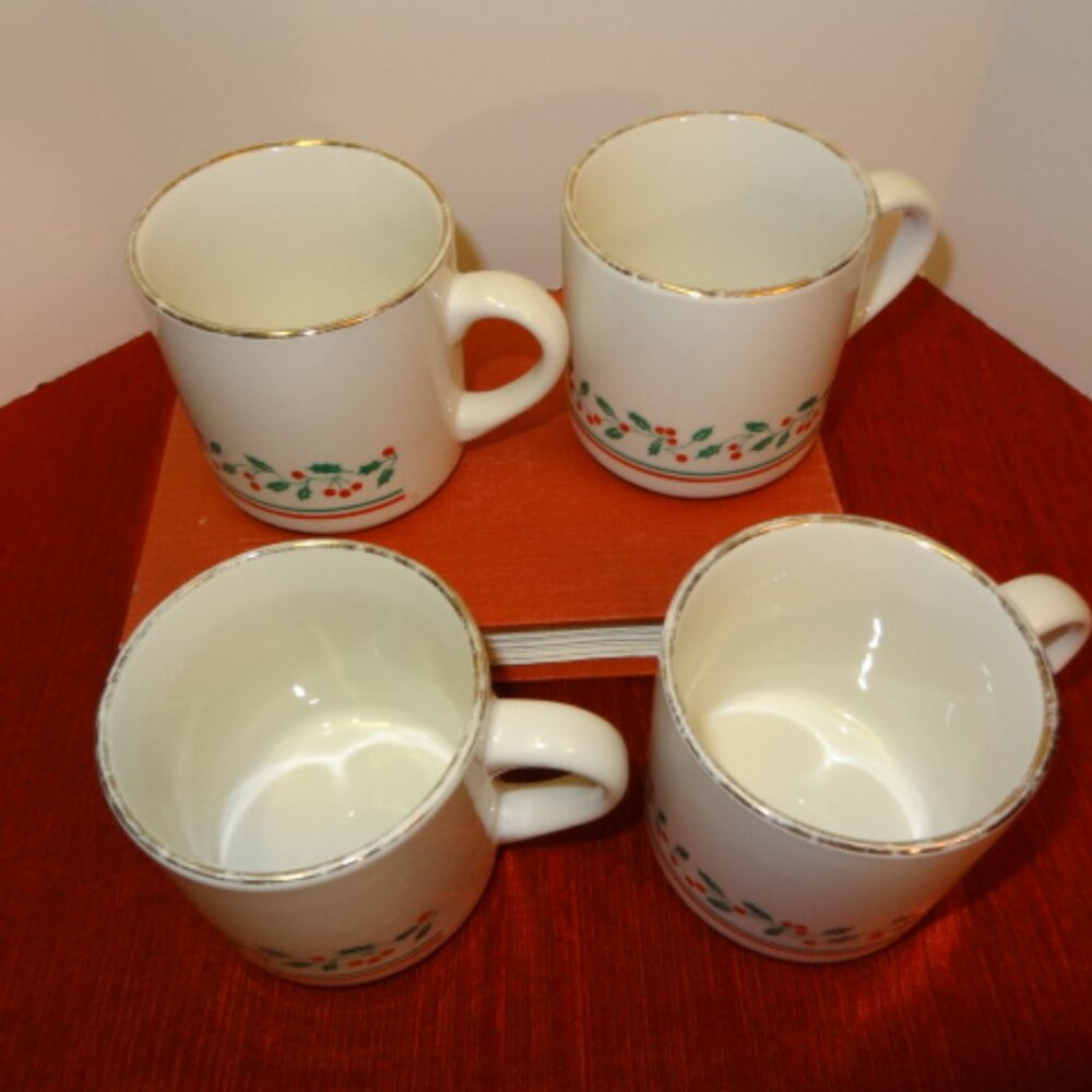 Set of Four Arby's 1987 Christmas Collection Coffee/Tea/Beverage Mugs - Picture 2 of 3